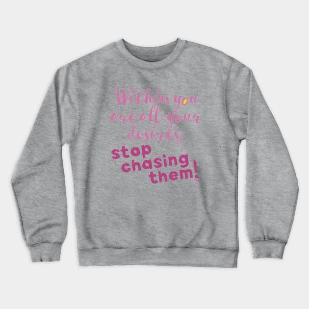 Within You-pink Crewneck Sweatshirt by NN Tease